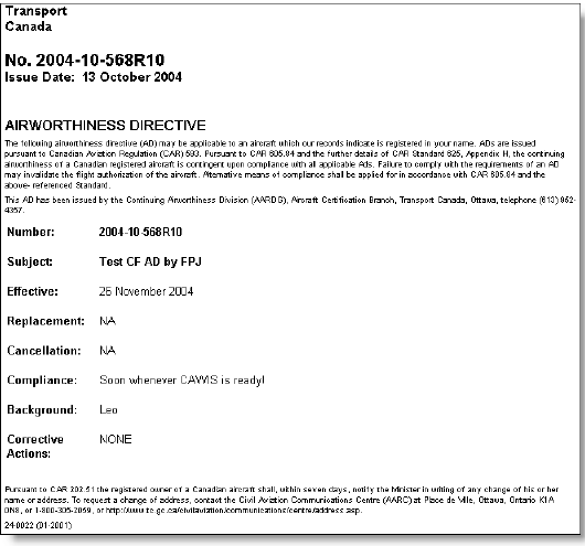 Assuring compliance with an Airworthiness Directive is the responsibility of the ______.